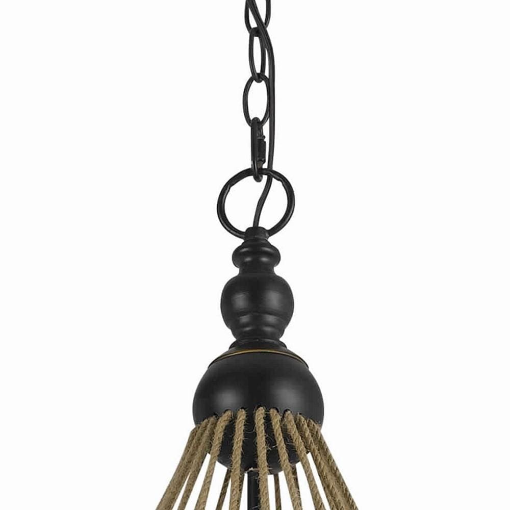 32 3 Bulb Pendant Fixture with Smoked Glass Shade Brown By Casagear Home BM226309