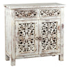 Buffet | 2 Door | 2 Drawer | Carved Wood Frame | Antique White