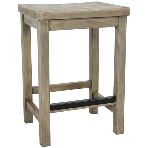 Counter Stool | Wood | Grain Detail | Natural Gray