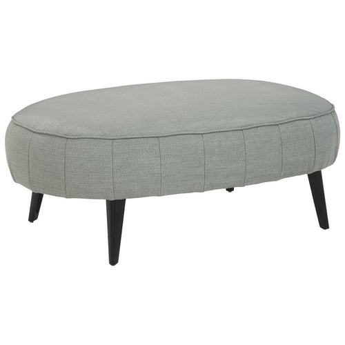 Oversized Ottoman | Fabric Upholstered | Metal Legs | Gray