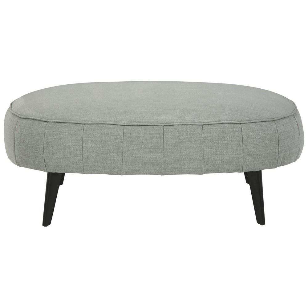 Fabric Upholstered Oversized Ottoman with Metal Legs Gray By Casagear Home BM226436