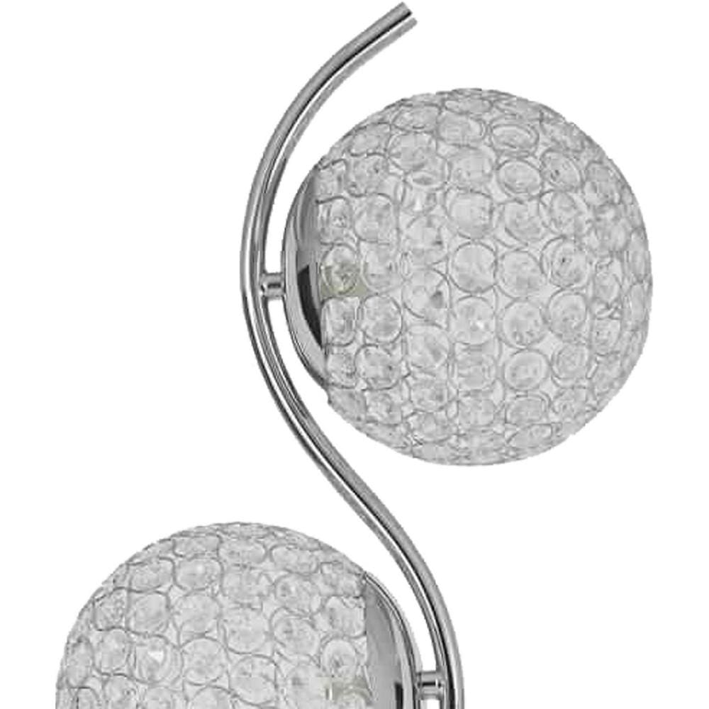59.5 Tubular Metal Floor Lamp with Acrylic Ball Shades,Silver By Casagear Home BM226573