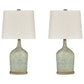 27.5" Bottle Shape Paper Composite Table Lamp, Set of 2,Gray By Casagear Home