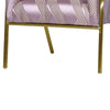 Textured Fabric Accent Chair with Tubular Legs,Purple & Gold By Casagear Home BM226804