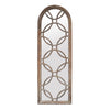 Floor Mirror | Arched Wood Frame | Ring Design | Brown