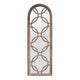 Floor Mirror | Arched Wood Frame | Ring Design | Brown