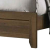 Wooden Queen Bed with Molded Trim Headboard and Chamfered Legs Brown By Casagear Home BM226858