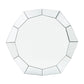 Mirror Octagonal Shape Coffee Table with Faux Diamond Inlays Silver By Casagear Home BM226892