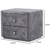 19 2-Drawer Fabric Upholstered Wooden Nightstand Gray By Casagear Home BM226957