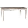 66 Inch Wood Dining Table, 2 Drawers, 2 Lift Top Storage, White, Brown By Casagear Home