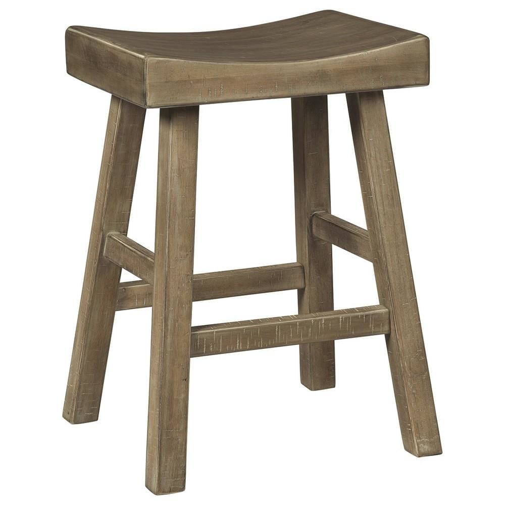 25 Inch Wooden Saddle Stool with Angular Legs Set of 2 Brown By Casagear Home BM227041