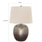 Bellied metal Body Table Lamp with Splotched Details Brass and Cream By Casagear Home BM227196