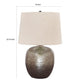 Bellied metal Body Table Lamp with Splotched Details Brass and Cream By Casagear Home BM227196