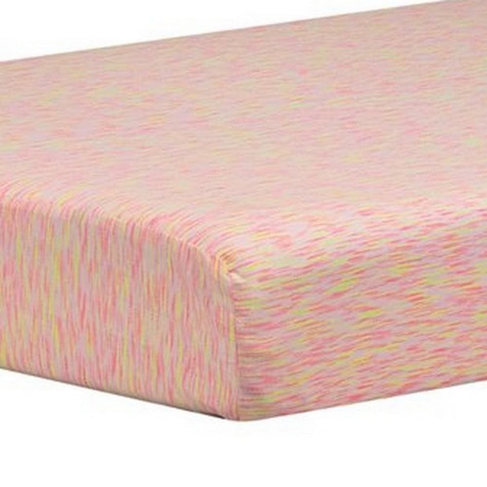 Twin Size Mattress with Hyperstretch Knit Cover and Pillow Pink By Casagear Home BM227221