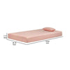 Twin Size Mattress with Hyperstretch Knit Cover and Pillow Pink By Casagear Home BM227221