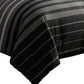 10 Piece King Polyester Comforter Set with Striped Details Black and Gray By Casagear Home BM227294