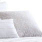 6 Piece Queen Cotton Comforter Set with Frayed Edges White and Gray By Casagear Home BM227301