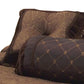 10 Piece King Polyester Comforter Set with Paisley Pattern Design Brown By Casagear Home BM227304