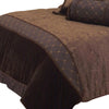 9 Piece Queen Polyester Comforter Set with Paisley Pattern Design Brown By Casagear Home BM227305
