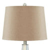 Vase Shape Frame Table Lamp with Fabric Shade Set of 2 Beige and Blue By Casagear Home BM227353