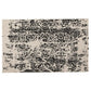 Machine Woven Fabric Rug with Abstract Pattern Medium Black and Off White By Casagear Home BM227506