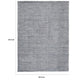 Rectangular Polyester Rug with Low Pile and Solid Color Medium Gray By Casagear Home BM227536