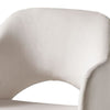 Velvet Padded Accent Chair with Open Back and Angled Legs Cream and Gold By Casagear Home BM227700