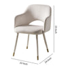 Velvet Padded Accent Chair with Open Back and Angled Legs Cream and Gold By Casagear Home BM227700