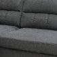 2 Piece Contemporary Sectional Set with Tufted Back Gray By Casagear Home BM228575