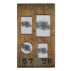 Rectangular Distressed Wooden Frame with 4 Photo Slots, Brown By Casagear Home
