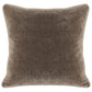 18 X 18" Throw Pillow with Piped Edges, Taupe Brown By Casagear Home