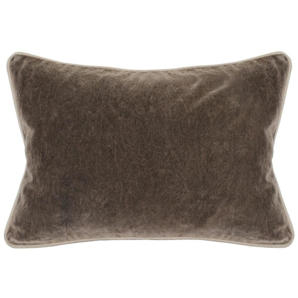 20 X 14" Fabric Throw Pillow with Piped Edges, Brown By Casagear Home