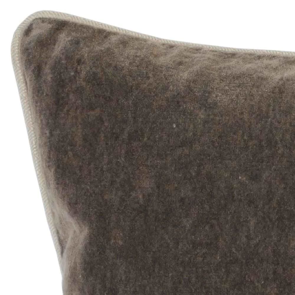 20 X 14 Fabric Throw Pillow with Piped Edges Brown By Casagear Home BM228812