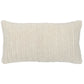 26 x 14" Throw Pillow with Hand Knitted Details, White By Casagear Home