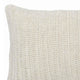 26 x 14 Throw Pillow with Hand Knitted Details White By Casagear Home BM228831
