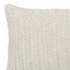 26 x 14 Throw Pillow with Hand Knitted Details White By Casagear Home BM228831