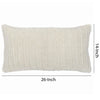 26 x 14 Throw Pillow with Hand Knitted Details White By Casagear Home BM228831
