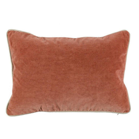 20 x 14" Fabric Throw Pillow with Piped Edges, Pink By Casagear Home