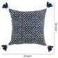 20 x 20 Geometric Pattern Throw Pillow Blue and White By Casagear Home BM228852
