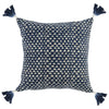 Throw Pillow | Square | Geometric Pattern | Blue & White