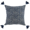 20 x 20" Geometric Pattern Throw Pillow, Blue and White By Casagear Home