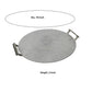 18 Inches Round Metal Frame Tray with Handles Silver By Casagear Home BM228986