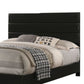 Leatherette Upholstered Full Bed with Panel Headboard Black By Casagear Home BM229064
