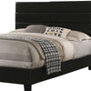 Leatherette Upholstered Full Bed with Panel Headboard Black By Casagear Home BM229064