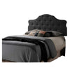 Arched Curved Button Tufted King Headboard, Dark Gray By Casagear Home