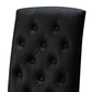 39 Button Tufted Faux Leather Dining Chair,Set of 2,Black By Casagear Home BM229102