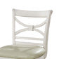 42 Wooden Swivel Counter Height Stool White and Beige by Casagear Home BM229244