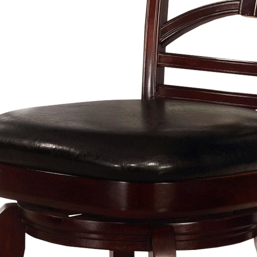 42 Wooden Swivel Counter Height Stool Brown by Casagear Home BM229246