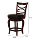 42 Wooden Swivel Counter Height Stool Brown by Casagear Home BM229246
