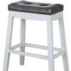 29 Wooden Bar Height Stool Set of 2 White and Gray by Casagear Home BM229259